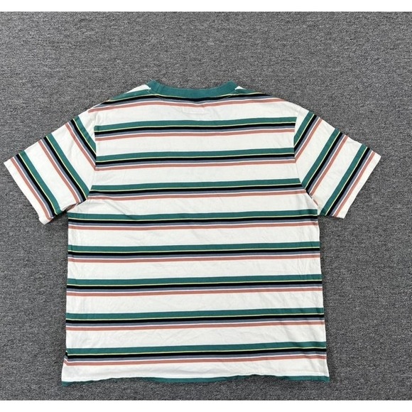 Vintage Guess Originals Shirt Mens Large Green Striped Logo Crewneck Tee 90s - Picture 5 of 14